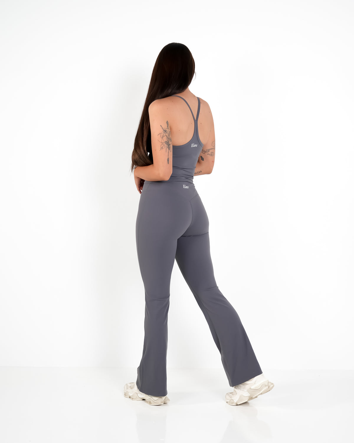 Athena Flared Leggings Charcoal Grey